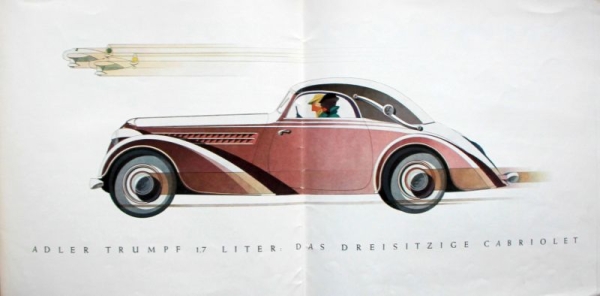 Adler Trumpf Modelprogram 1935 Reuters drawings Carbrochure (3327)